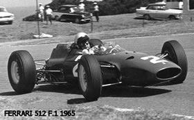 Lorenzo Bandini su Ferrari 512 F1 nel 1965