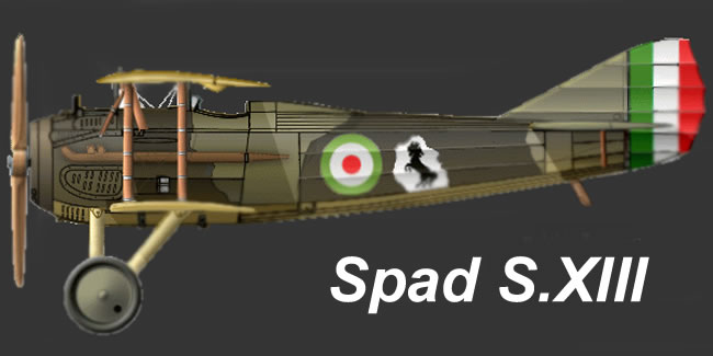Lo Spad S.XIII della 91a Squadriglia Caccia 