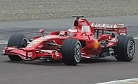 Raikkonen con la F2008 a Fiorano