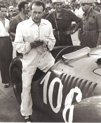 Circuito delle Cascine 1947 - Fernando Righetti prima del via