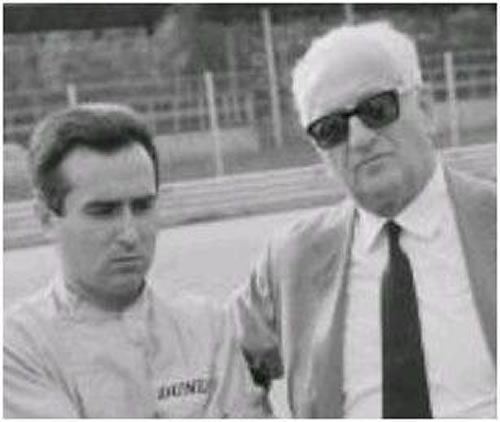 Lorenzo Bandini con Enzo Ferrari
