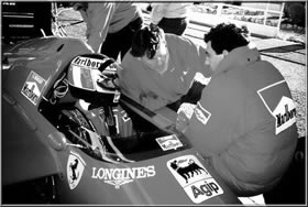 Barnard con Alboreto e Berger