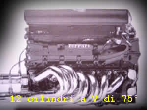 Motore Ferrari 12 cilindri a V di 75°