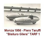 Piero Taruffi su Bisiluro Gilera TARF1