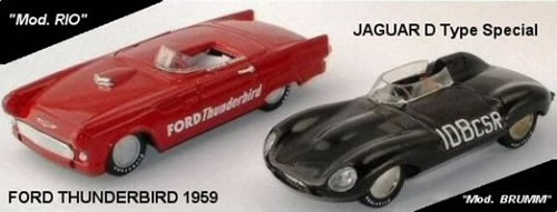 Ford Thunderbird 1959 e Jaguar D Type Special