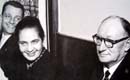 Elio Zagato in primo piano, con Annamaria Peduzzi e Camillo Luglio