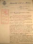 Lettera dell'Automobile Club di Modena per l'inaugurazione dall'Aerautodromo del 7 maggio 1950