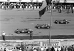Nell'ordine al via:  Musso, Castellotti e Fangio 