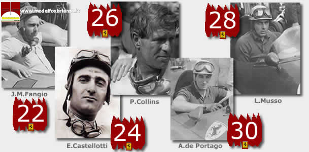 I piloti Ferrari al Gran Premio d'Italia 1956