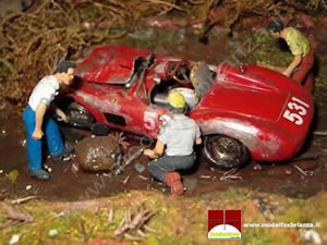 Diorama dell'incidente - Mille Miglia 1957