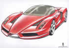 Disegno della Ferrari Enzo