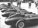 Torino 26 luglio 1955: le Lancia Ferrari pronte alla partenza per Maranello