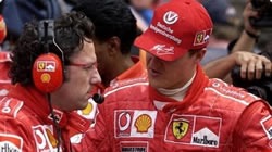 Luca Baldisserri con Michael Schumacher