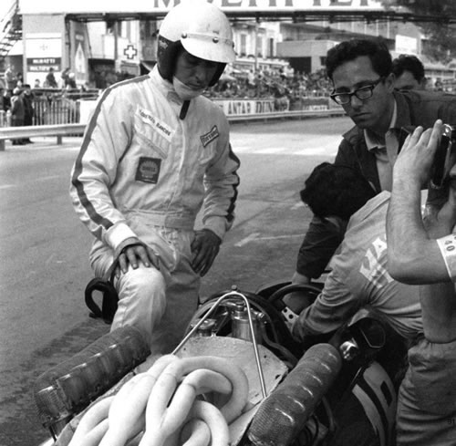 Lorenzo Bandini con Mauro Forghieri a Montecarlo