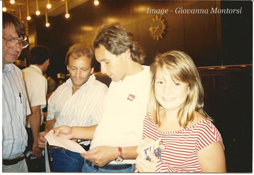 Francisca con Berger a Jerez nel 1990
