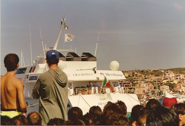 Arrivo del Destrieto a Porto Cervo
